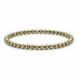 Angelstones Natural Gemstone Small Beaded Stretch Bracelet, 4mm Faceted Round Beads, Crystal Healing Bracelet for Women - color: Pyrite