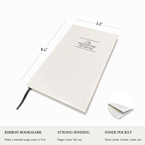 The Gratitude Journal for More Happiness, Optimism, Affirmation & Reflection - An Effective Manifestation Guide Journal, Undated Daily Journals for Women & Men (Beige) - color: Beige