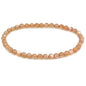 Keleny 4mm Natural Round Beads Gemstones Rock Crystal Stretch Bracelet 7 Inch Unisex - color: Red Sunstone