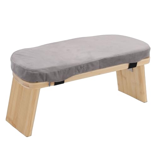 Alomejor Meditation Bench, Folding Kneeling Stool with Soft Cotton Cushion and Non Slip Pads, for Relaxation Zen Meditation Home Yoga