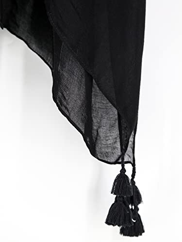 Kimonos for Women Swimsuit Coverups Beach Cover Up Swimwear Cardigan Summer - color: All Black B