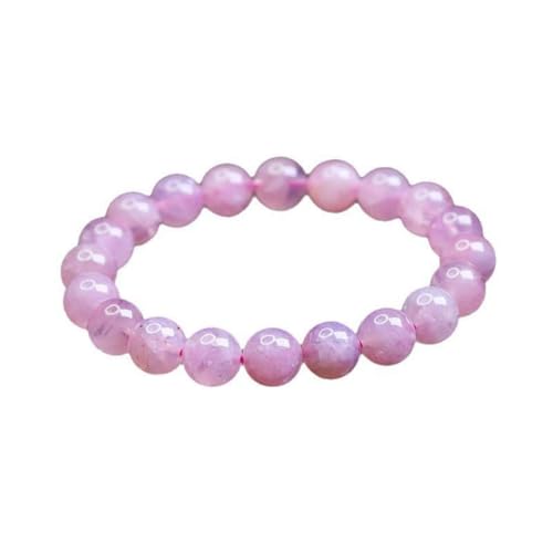 Rose Quartz Bracelet, 8mm Natural Gemstone Love Stone Jewelry Anxiety Relief & Meditation Support Heart Chakra Balance Valentine’s Mother’s Day Gift for Her - color: Purple horse powder