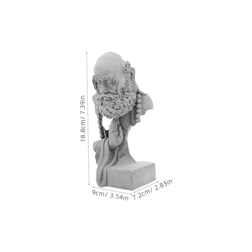 1pc Small Buddha Statue Decorative Zen Figurine for Home and Garden Compact Design Celestite Powder Material for Bonsai Arrangements and Indoor Decor