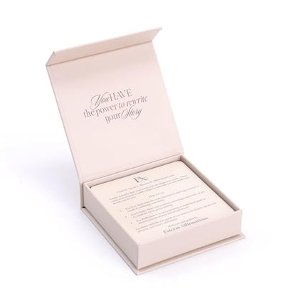 Esteem Daily Affirmation Cards for Manifestation, Self Care, Self Love Stress Relief 4 x4 Inspirational with Quotes 50 Mindfulness Box Women and Men