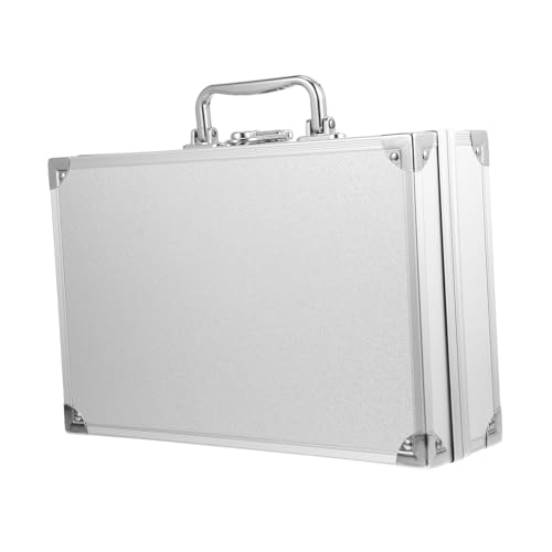 OSALADI Portable Aluminum Alloy Storage Box Tool Boxes for Boys and Girls Compact Briefcase Microphone Holder Aluminum Carry Case