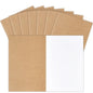 LABUK 8 Pack Blank Kraft Notebooks Journals Notebook Sketch Drawing Pad Book Bulk for Kids Junk Journal, A5, 60 Pages, 8.3 x 5.5 inches