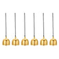 PATIKIL 6 Pcs Wind Chime, Hanging Bells Temple Bells Retro Outdoor Hanging Metal Chinese Wind Chime Round for Outside Garden Camping, Gold Black - color: Gold Black