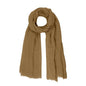 Nydotd Women Summer Cotton Linen Scarf Crinkle Long Beach Shawl Wrap hijab with Fringe - color: Coffee