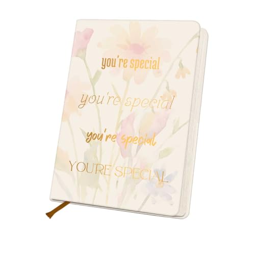 Bible Verse Lined Journal Notebook for Women Men, 200 Pages A5 Hardcover Leather Journals for Writing Note Taking, Boho Watercolor Floral College Ruled Notebook Diary Notepad, Appreciation Gifts - color: Multi 1290