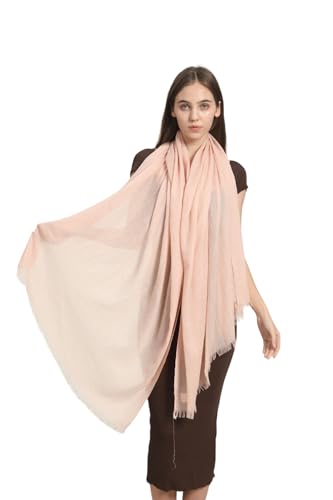 Women Scarf Summer Large Long Lightweight Beach Shawl Wrap Effortless Elegance Comfort - color: Seashell Pink - 3310