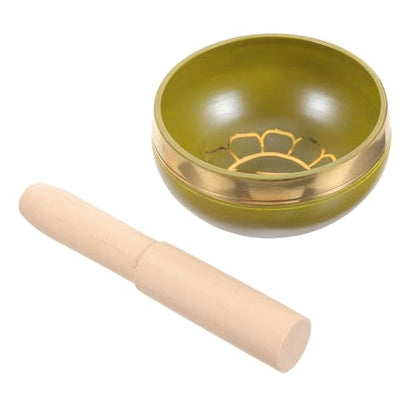 Copper Chime Singing Bowl Metal Meditation Bowl Stick Tibetan for Yoga Mindfulness and Stress Relief