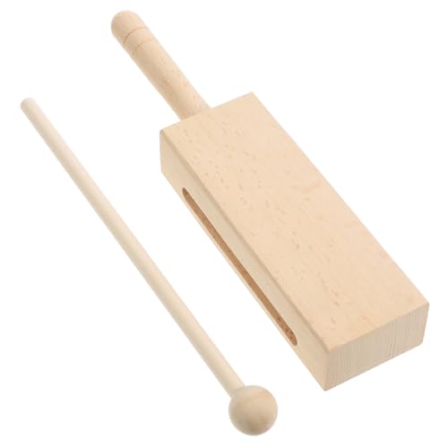 1Set Wood Block Percussion Instrument with Mallet Musical Instrument for Beginners and Professionals Easy Grip Handle for Enhanced Sound for Concerts
