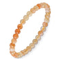 Agate Round Beaded Bracelet for Women Men Natural Agates Stone Healing Bracelets Stretch Elastic Handmade Polished Gemstone Beads Bracelet - color: Yellow Tower Crystal, size: 6mm Beads