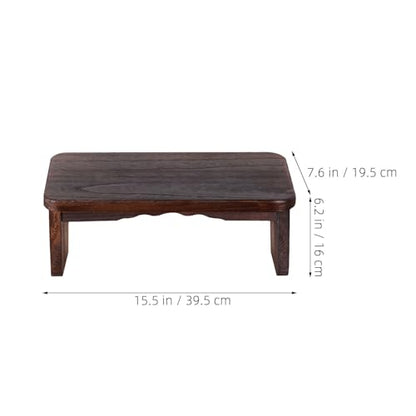 Cabilock Meditation Kneeling Stool Solid Wood Zen Prayer Bench Small Wooden Kneeler Stool for Home and Temple Sitting and Kneeling Practice