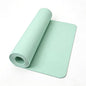 TPE Yoga Mat with Hanging Holes, Wall Mount Workout Mat, Shock Absorbent Fitness Pad for Home Gym, Pilates & Meditation - color: green