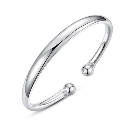 Handmade 925 Sterling Silver Bangle Bracelet Simple Silver/Gold Adjustable Cuff Bangles Durable Stainless Steel bracelet for Men &Women Daily Jewelry Gift for Anniversary Birthday Gift - color: Color 38