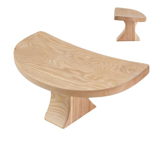 Seiza stool，Kneeling stool for meditation，Single Pedestal Meditation Stool for Ankle Space, Solid Ash Wood Ergonomic Seiza Chair for Yoga & Zen, Posture Support Seat, No Assembly Meditation Bench