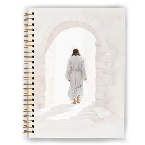 Jesus Resurrection Christian Notebook, Church Notes Notebook, Prayer Journal for Woman Man, Christian Journal Gifts for Women Men, Jesus Christ Leaving The Tomb Spiral Notebooks 5.5x8.3 Inch - color: Color_13
