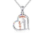 YFN Daughter Gifts from Dad 925 Sterling Silver Daughters Heart Necklace Birthday Christmas - color: Father Daughter Necklace07