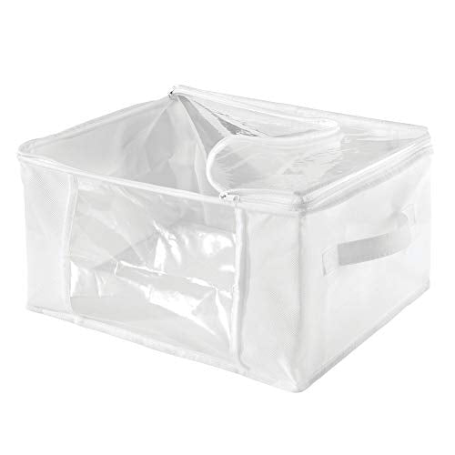 iDesign Fabric Storage Bags with Zipper, Medium, Set of 2, 16" x 12" x 8" - color: Standard