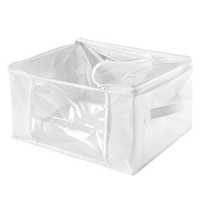 iDesign Fabric Storage Bags with Zipper, Medium, Set of 2, 16" x 12" x 8" - color: Standard