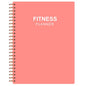 Fitness Planner for Women & Men - A5 Workout Log Book/Exercise Workout Log to Track Weight Loss, GYM, Bodybuilding Progress - Daily Health & Wellness Workout Journals, 5.8X8.25 In Workout Book - style: Pink