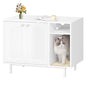Hzuaneri Cat Litter Box Enclosure,Hidden Litter Box Furniture with Storage, Large Wooden Cabinet with Sisal Mat, Modern Cat Washroom for Living Room, Bedroom, Entryway, White CB01513W - color: White