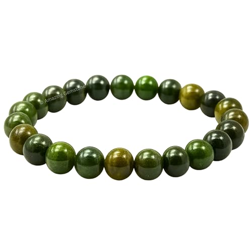 Amazing Gemstone Crystal Bracelet for Women Men's Gifts - Protection Healing Crystal Bracelet - 8mm Gemstone Beaded Stretchable Bracelet Pulseras Para Hombres Mujer Stocking Stuffers Mothers Day Gift (Chrome Diopside) - color: Chrome Diopside