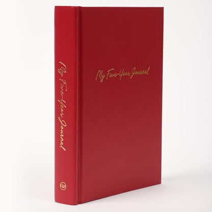 Hard Cover 5 Year Journal | The Easiest to Use Five Year Journal | Quick and Easy Five Year Daily Journal System | 6x8.25 In Size (Cranberry Red) - color: Cranberry Red