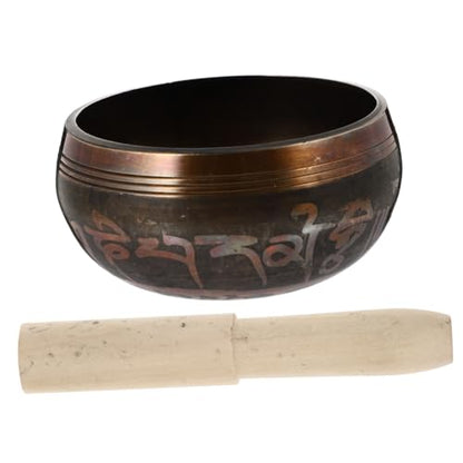 Handmade Buddha Sound Bowl Kit Copper Meditation Bowl for Yoga with Striker for Relaxation Stress Relief