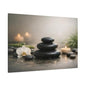 Nature Zen Stones Spa Decor - Canvas Wall Art Print 48×32 inch (120×80 cm) - Horizontal / 1.25 inch (3 cm)