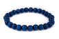 Wood Bead Bracelet - color: Azul Blue, size: Medium Beads