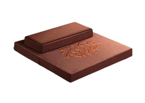 Handcrafted Meditation Mat,Large and Meditation Cushion,Portable Foldable Floor Cushion Outdoor Coconut Fibre Linen Yoga Cushion(Size:28x28inch,Color:Coffee) - color: Coffee, size: 28x28inch