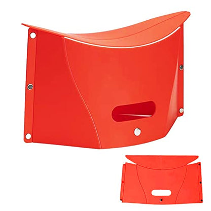 Folding Portable Camping Hiking Stool, Lightweight Collapsable Foldable Chair for Travel Gathering BBQ Subway Backpacking Outdoor Squatty Potty Ultralight Mini (Red) - color: Red