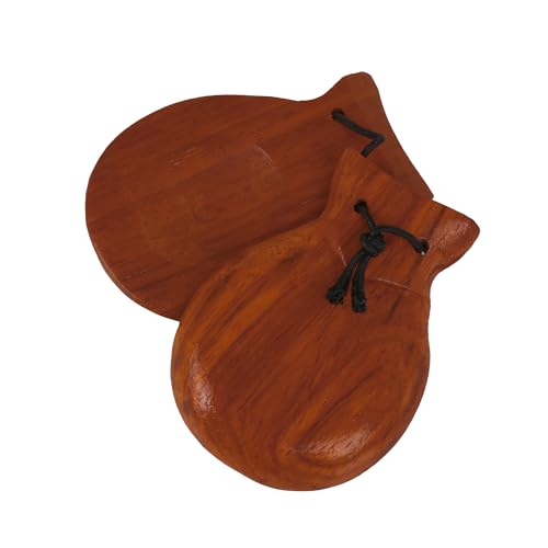 Yibuy 2PCS Mahogany Soundboard Wooden Finger Percussion Instrument for Music Learning