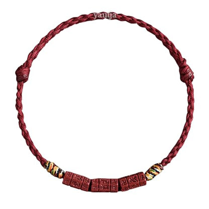 yautja Tibetan Buddhist Lucky Red String Bracelets Spiritual Protection Handmade Adjustable Red Buddha Bracelet Yoga Prayer Cinnabar Beads Amulet Bracelet Evil Protection Women Jewelry Gift for Health Charm Wealth Good Fortune - color: winered