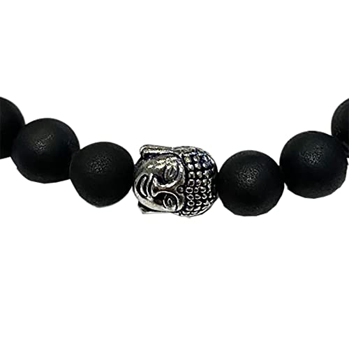 VIE Buddha Bracelet - style: Black Druzy