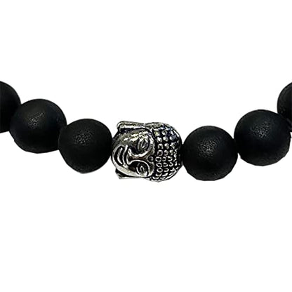 VIE Buddha Bracelet - style: Black Druzy