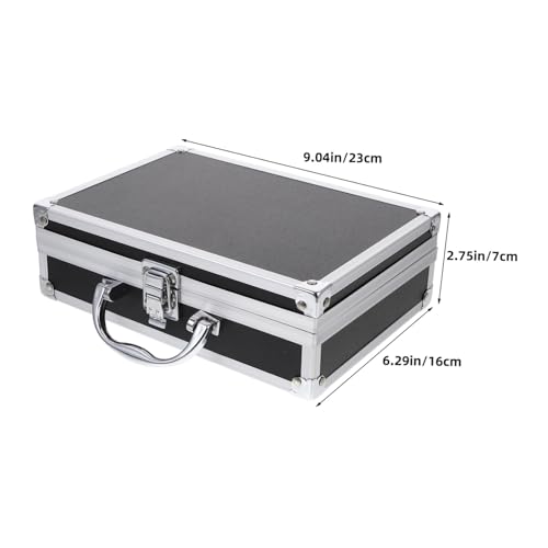 Toddmomy Aluminum Carrying Case Hard Storage Suitcase Aluminum Storage Box Tool Case for Men Capacity Locking Hard Briefcases for Men for Fishing