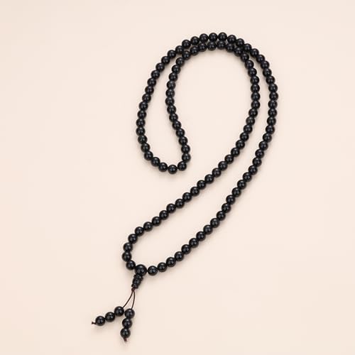 108 Beads Obsidian Stone Mala Bracelet Necklace - style: 8mm Obsidian