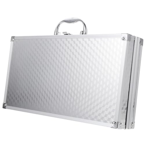 Aluminum Tool Box Multi-Functional Portable Hard Case for Equipment Storage Small Size Sturdy Aluminum Alloy Locking Briefcase for Travel and DJ Gear