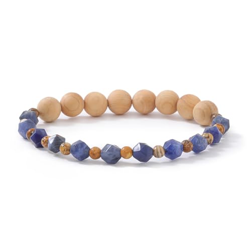 Natural Gemstone Beaded Healing Crystal Bracelets for Women, Unique and Cool Natural Bead Gemstone, Beaded Bracelets for Women Men，Valentines Day Mother's Day Gifts for Mother Wife
