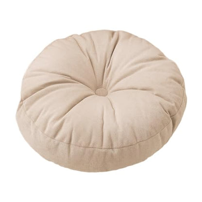 predolo Round Cushion for Yoga and Sitting in Living Space, Beige