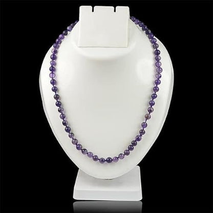 Rudraksh Mala, Natural Himalayan Genuine Original Rudraksha Rosary - style: Amethyst Jaap mala 6MM 108Beads