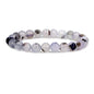 Keleny Gem Semi Precious Gemstones 8mm Natural Quartzite Stone Round Beads Rock Crystal Jasper Stretch Bracelet 7 Inch Unisex - color: Montana Agate Onyx