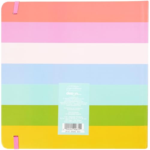 C.R. Gibson J3N1S-25499 N Squared Striped 3-in-1 Blank, Dot Grid, and Lined Journal with 480 Pages, 8.5" x 8.5", Multicolor - style: Striped