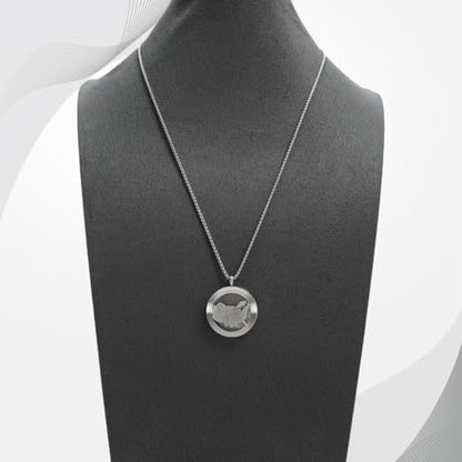 Aromatherapy Diffuser Necklace-Eagles Essential Oil Necklace,Aromatherapy Diffuser Pendant for Men and Women,Portable,Suitable for Yoga,Meditation,Travel,Stress Relief Gift(Silver 30mm) - color: Eagles Silver