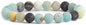 Angelstones Handmade Natural Healing Gemstone 8mm Round Beads Stretch Crystal Bracelet 7 Inch Unisex - color: Matt Multicolor Amazonite
