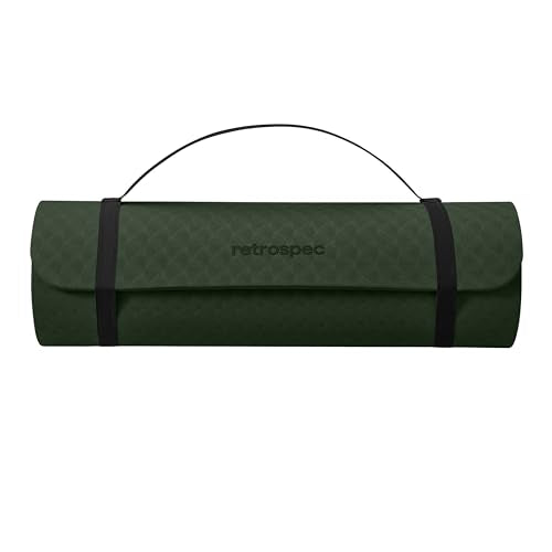 Retrospec Zuma Yoga Mat | 1/2 Inch Thick Non Slip Workout Mat | TPE Exercise Mat for Yoga, Pilates & Stretching | 72x24in