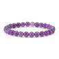 Cherry Tree Collection - Small, Medium, Large Sizes - Gemstone Beaded Bracelets For Women and Men - 6mm Round Beads - color: Amethyst, size: Medium